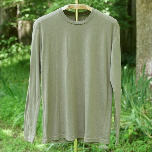 True Classic Men’s Army Green Long Sleeve T-Shirt - Picture 2 of 5